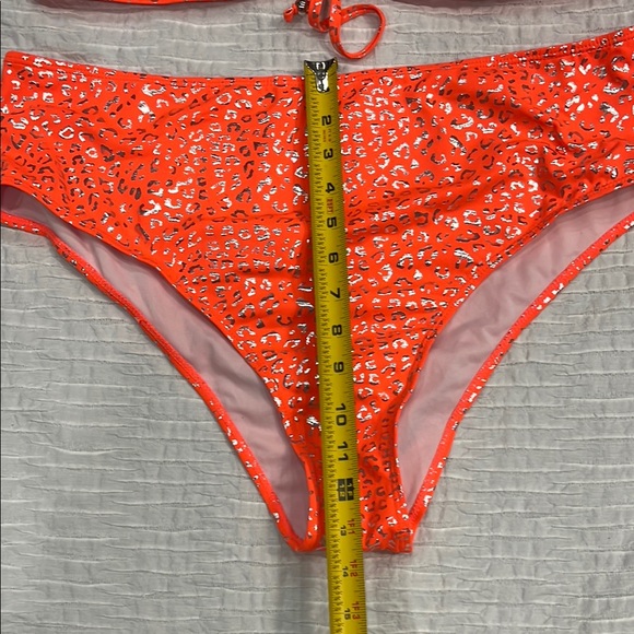 Bikini 👙 plus size swim suit bathing suit 🩱 women leopard 3XL orange metallic - Picture 7 of 11